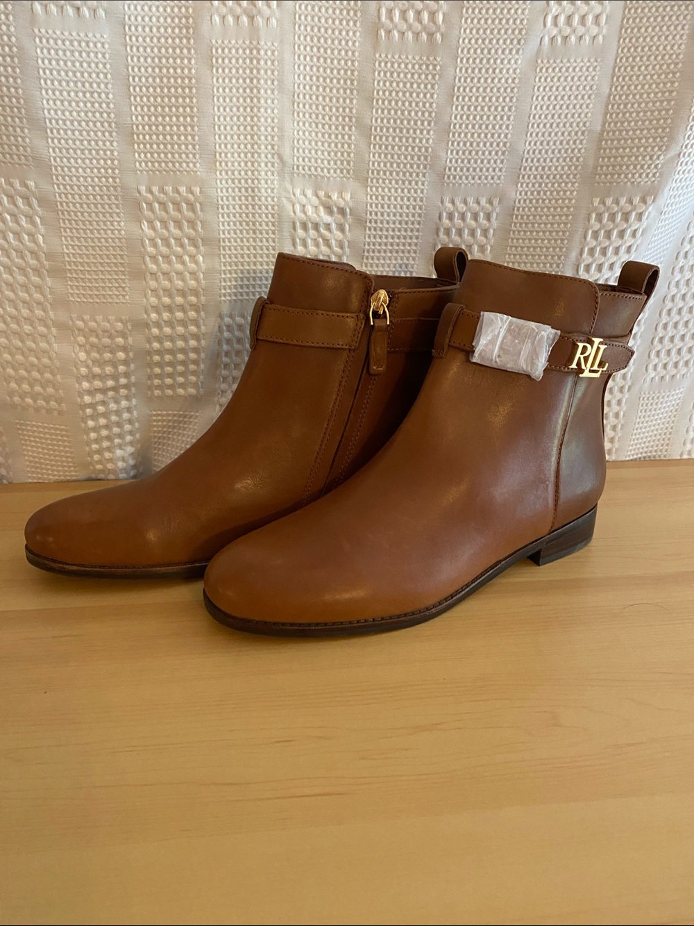 Lauren Ralph Lauren LRL Briele Leather Bootie Ankle Boots size 9 9B brown - Picture 9 of 9